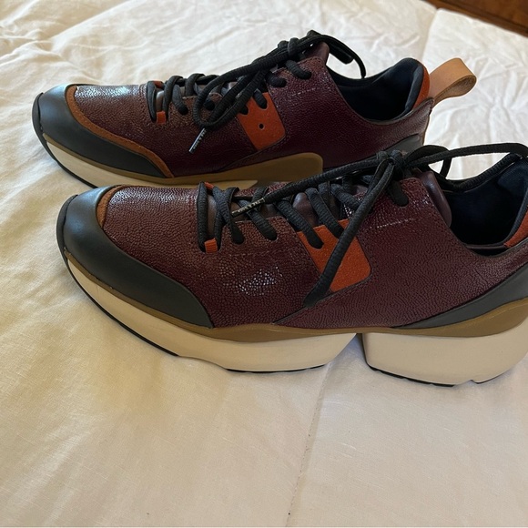 Rag and Bone Manston Burgundy Leather Jogger Running Athleisure shoe sz … - Picture 7 of 14